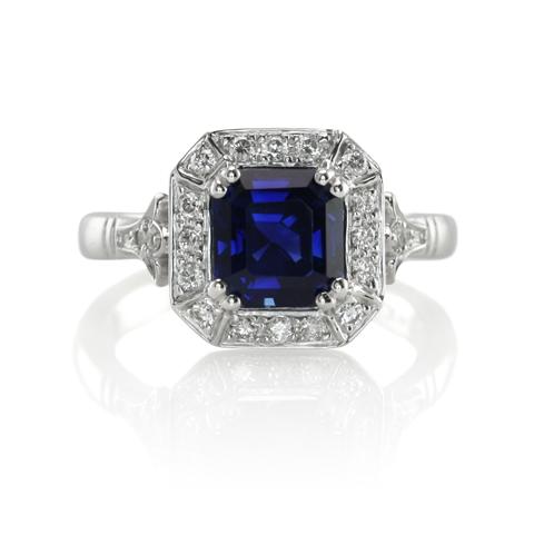 My GORGEOUS Asscher Cut Blue Sapphire Ring
