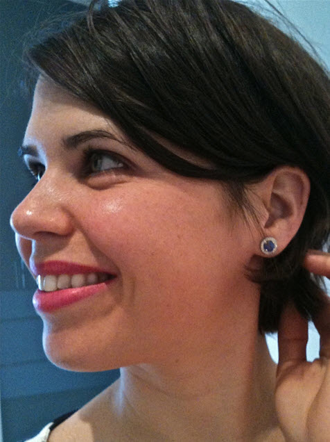Dreamy Blue Sapphire and Pave Diamond Earrings