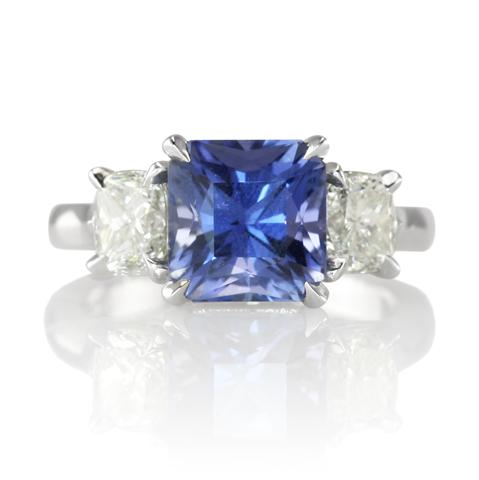 A Spectacular Radiant Cut Blue Sapphire