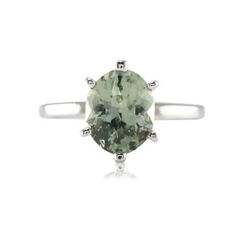 A Beautiful Green Sapphire Engagement Ring