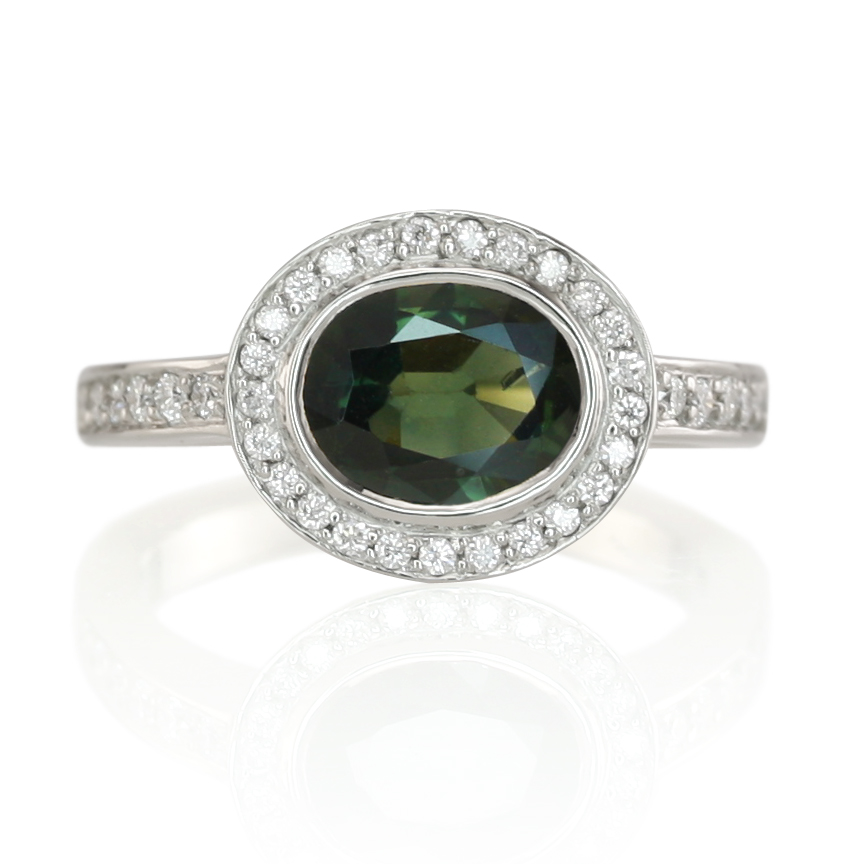Beautiful Pave Diamond Bezel Ring Setting