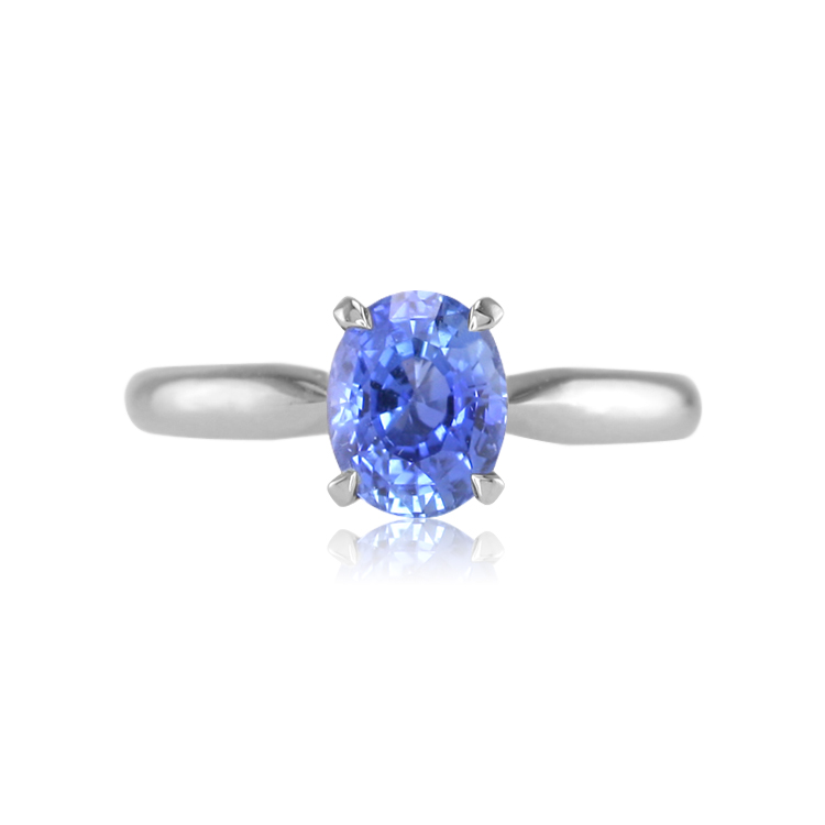 Stunning Oval Blue Sapphire Solitaire