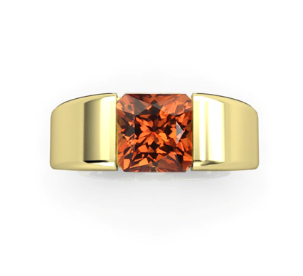 Fabulous Orange Sapphire Ring
