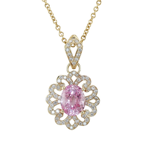 Gorgeous Pink Sapphire Necklace