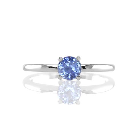 A Gorgeous Round Blue Sapphire Solitaire