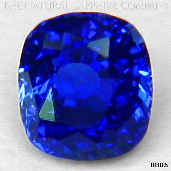 A Good Experience for Sarah T. With Her Amazingly Vivid Natural Blue Sapphire Cushion
