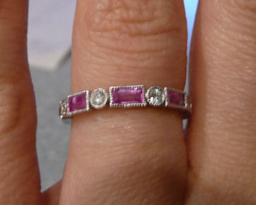 Morgan le Fey’s Custom Pink Sapphire Eternity Band!