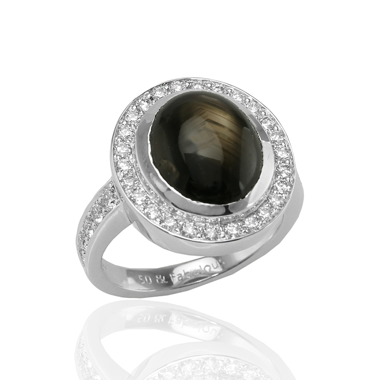 Black Star Sapphire Ring